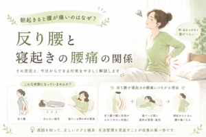 朝起きると腰が痛いのはなぜ？反り腰と寝起きの腰痛の関係 なぎの木整骨院