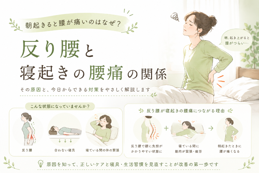 朝起きると腰が痛いのはなぜ？反り腰と寝起きの腰痛の関係 なぎの木整骨院