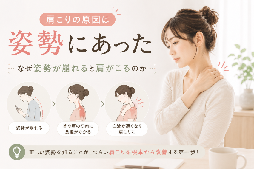 肩こりの原因は姿勢にあった なぎの木整骨院